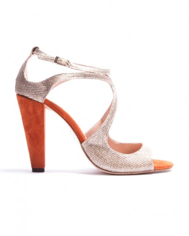 "Isabelito" sandal suede & glitter