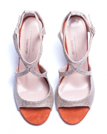 "Isabelito" sandal suede & glitter
