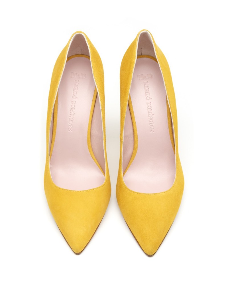 De Mujer Tacones Amarillos Zapatos De Salón De Mujer Destalonados