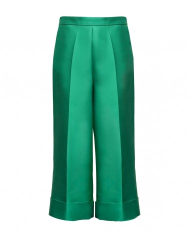 Pantalon cropped verde