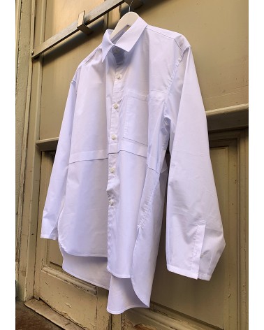 Oversize cocoon white  shirt