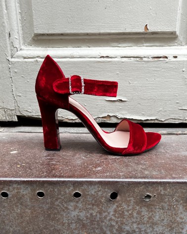Red Velvet sandals