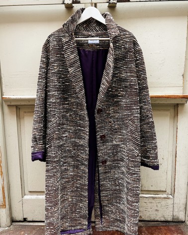 wool and lurex coat
