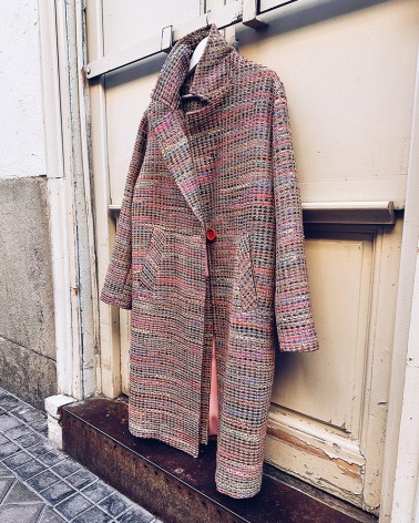Silk and wool tweed Coat