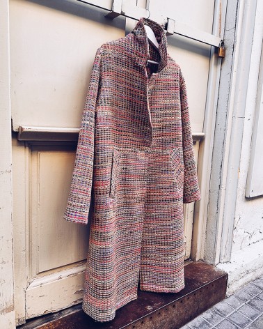 Silk and wool tweed Coat