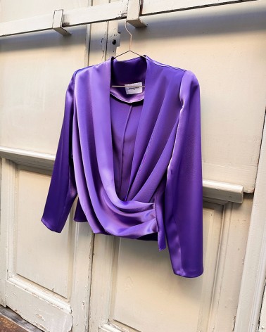 Blusa Satén Ultra Violeta