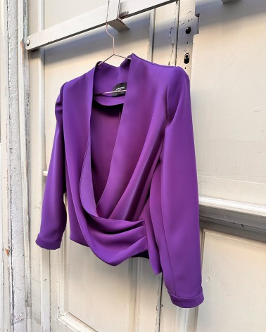 Purple Drap blouse