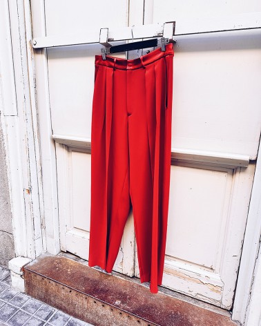 deep red Tailoring masculine trousers