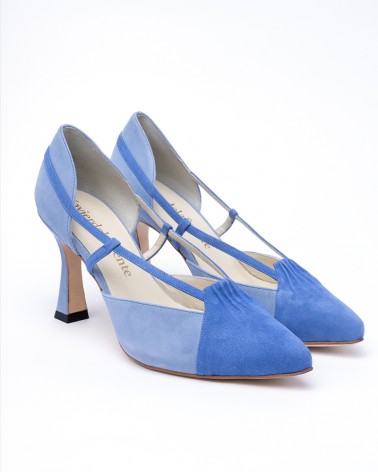 Pumps tacón semi-carrete plataforma agua