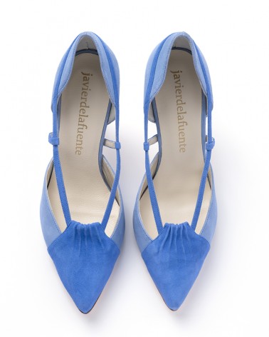 Pumps tacón semi-carrete plataforma agua