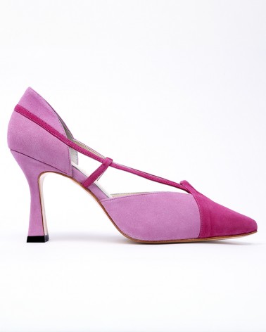 Pumps tacón semi-carrete plataforma petunia