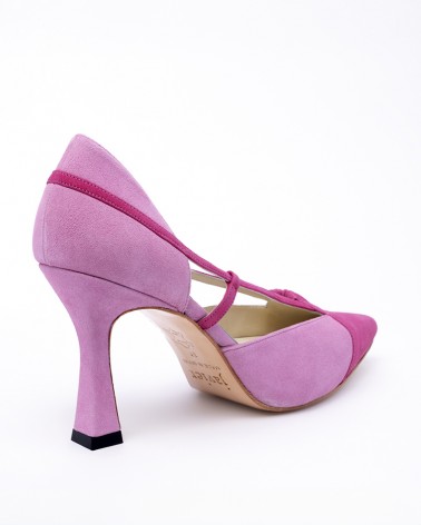 Pumps tacón semi-carrete plataforma petunia