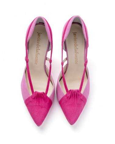 Pumps tacón semi-carrete plataforma petunia