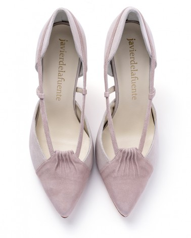 pumps hide platform nude suede heel
