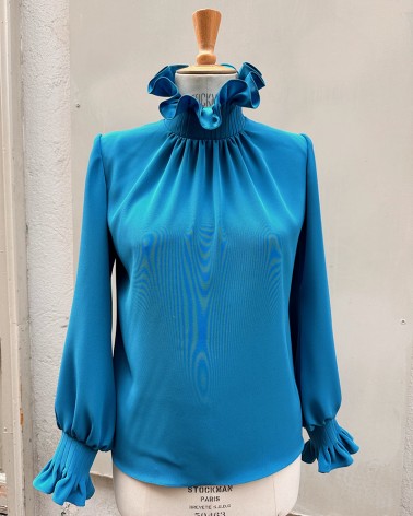 Blusa cuello gorguera