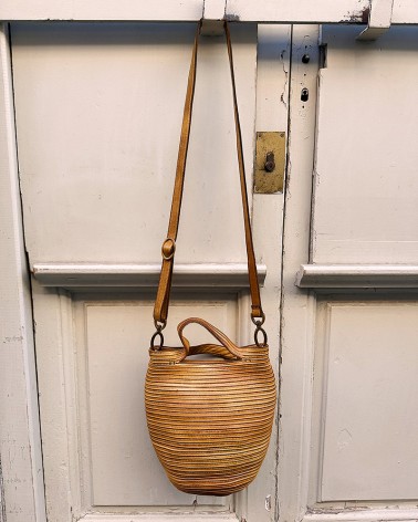 Basket bag in Clay  tone Calfskin