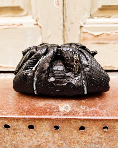 Bolsito Cruasán Python Black