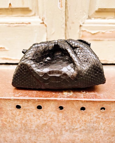 Bolsito Cruasán Python Black