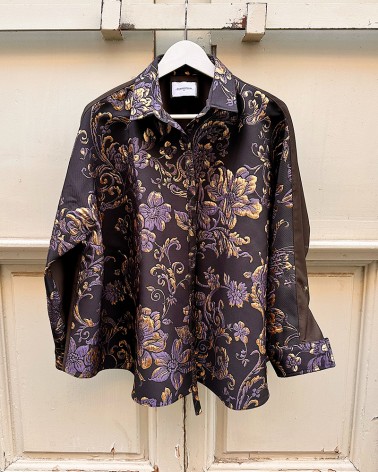 Flared brocade shrit