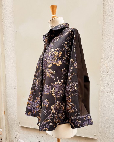 Flared brocade shrit