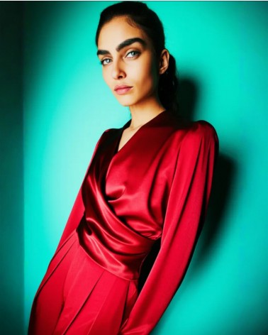 Blusa Satén rojo intenso