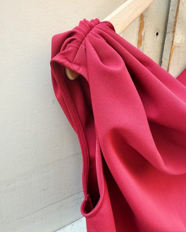 Draped Garnet neck top