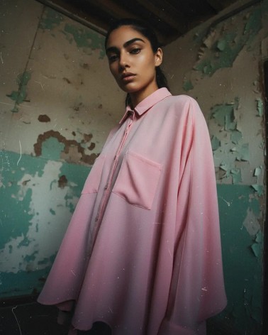 Flared Baby neon pink shrit