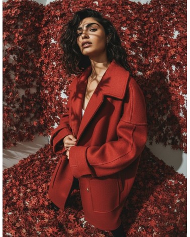 Abrigo 3/4 Teja Cocoon